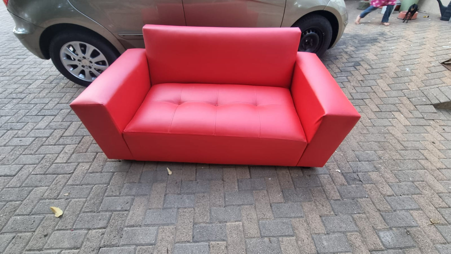 Lulu Two Seater in Red PU Leather