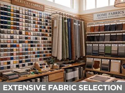 extensive fabric selection